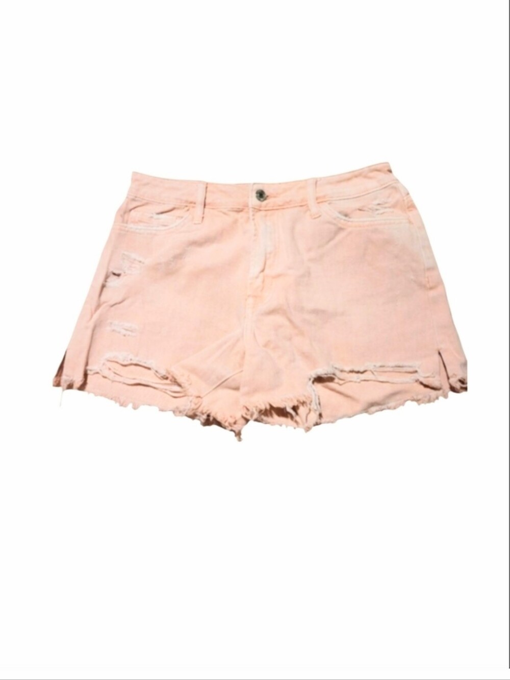 Vervet LA 100% Cotton Distressed Pale Pink Acid Washed Denim Shorts Size Medium